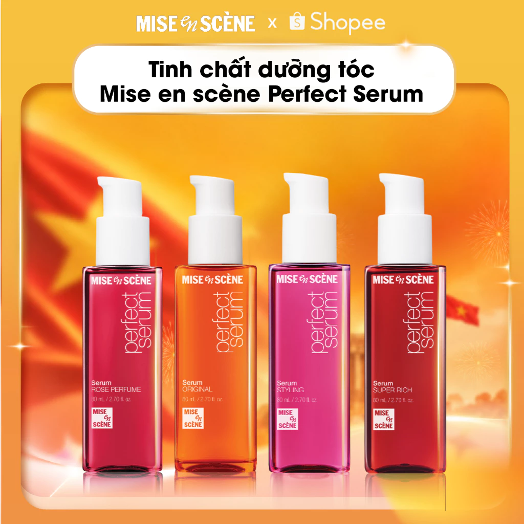 Tinh Chất Dưỡng Tóc Mise en Scène Perfect Serum Dưỡng Tóc Cao Cấp, Phục Hồi Tóc Hư Tổn 80ML