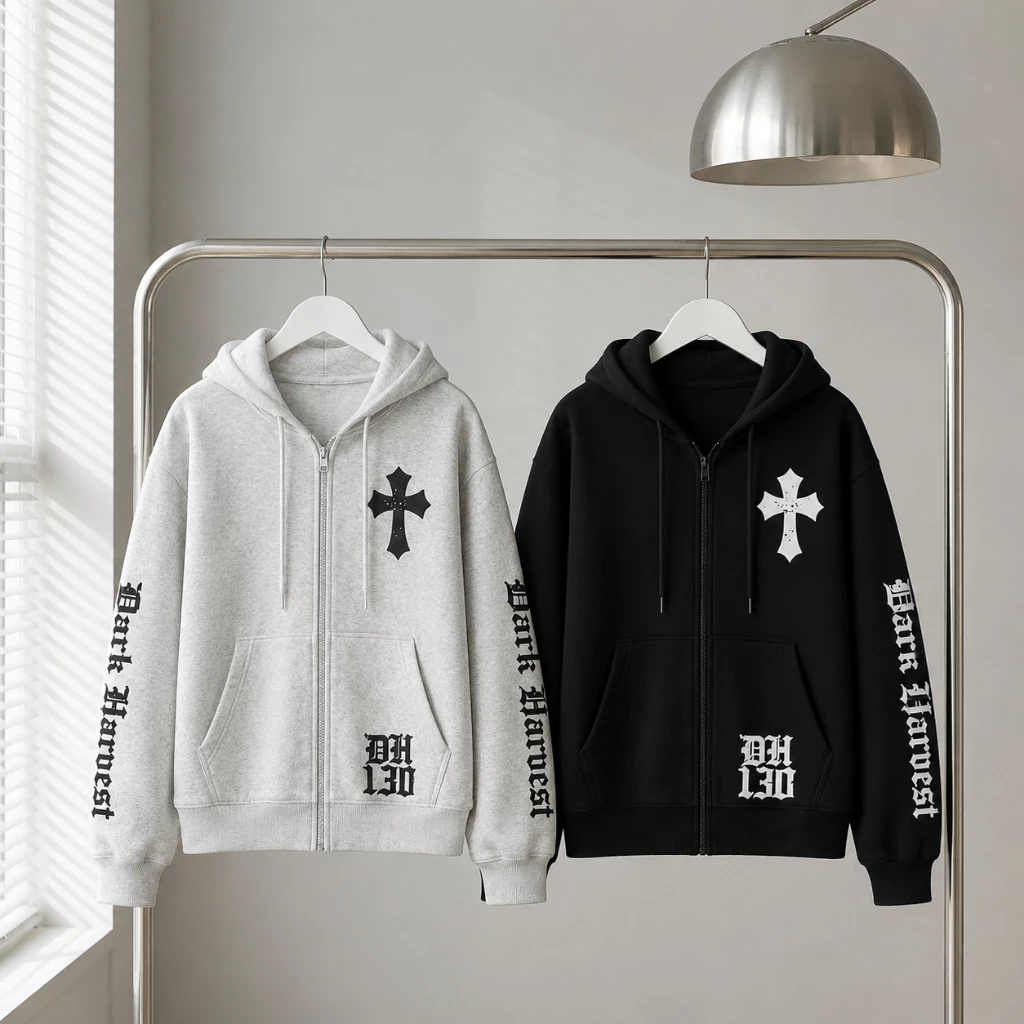 Áo Khoác Hoodie Zip Nam Nữ TOMANO Vải Nỉ Dày Tay Phồng Nón Rộng Form Unisex Chống Nắng - KNXK10
