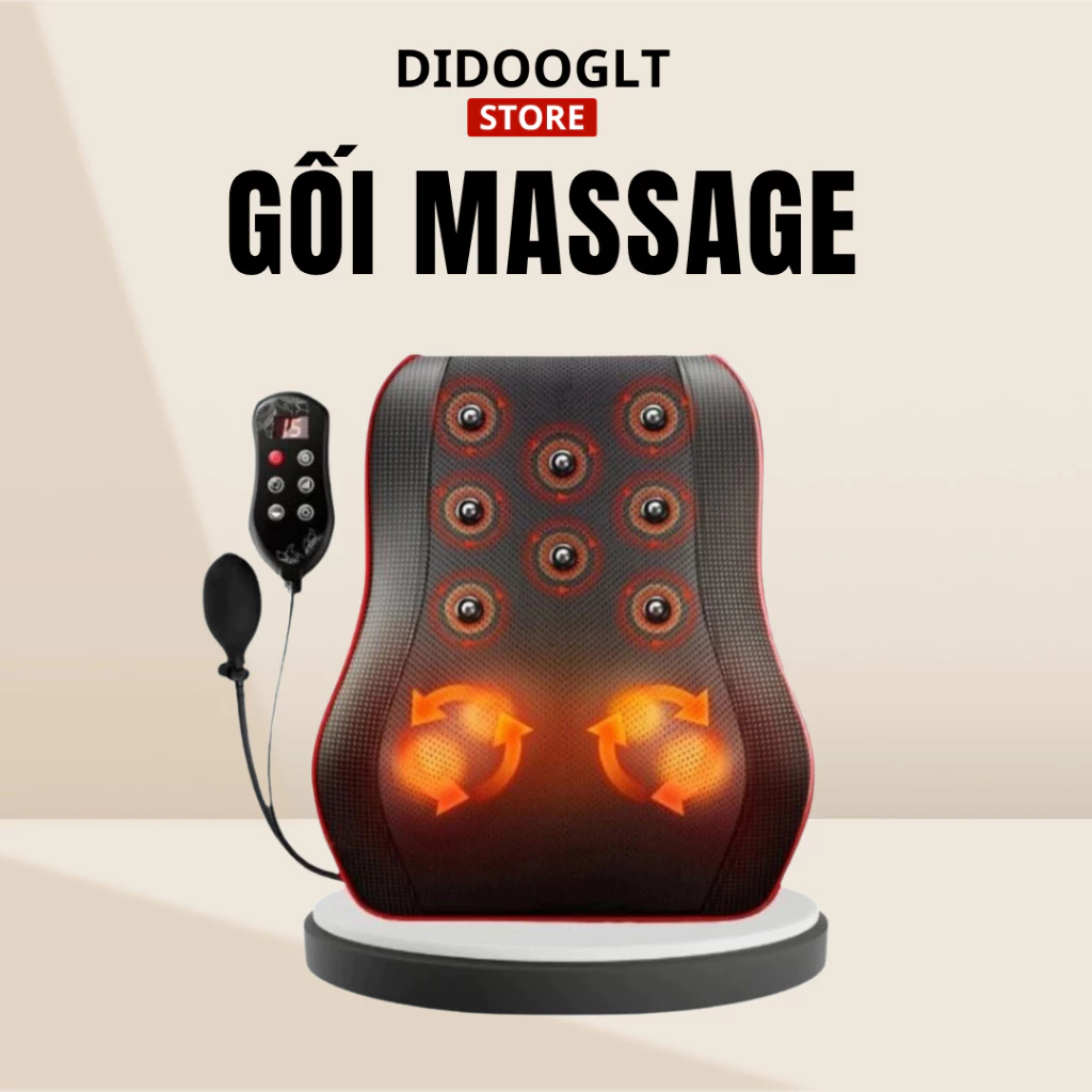 Gối Massage Cổ Vai Gáy Didooglt Máy Massage Hỗ Trợ Giảm Nhức Mỏi Toàn Thân Hiệu Quả
