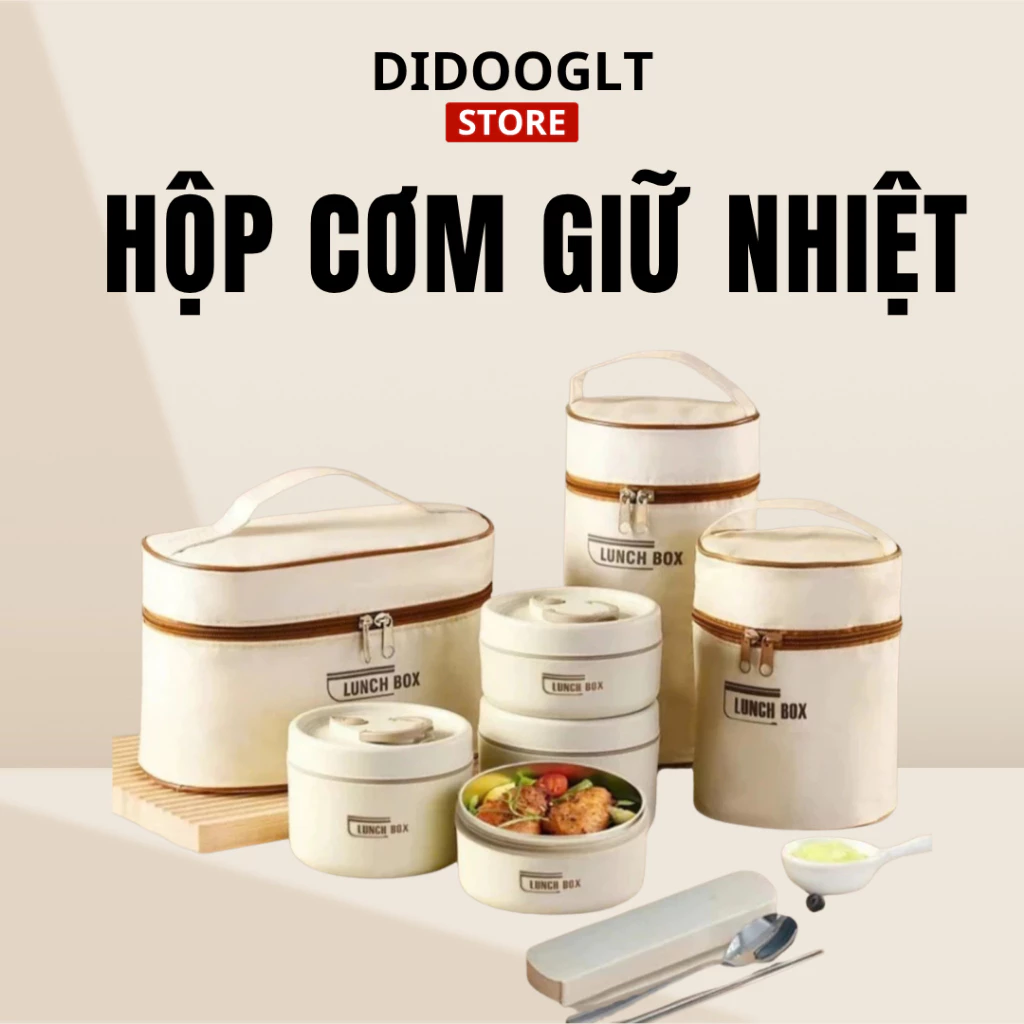 Hộp đựng cơm giữ nhiệt Didooglt Inox 304 chống gỉ cao cấp
