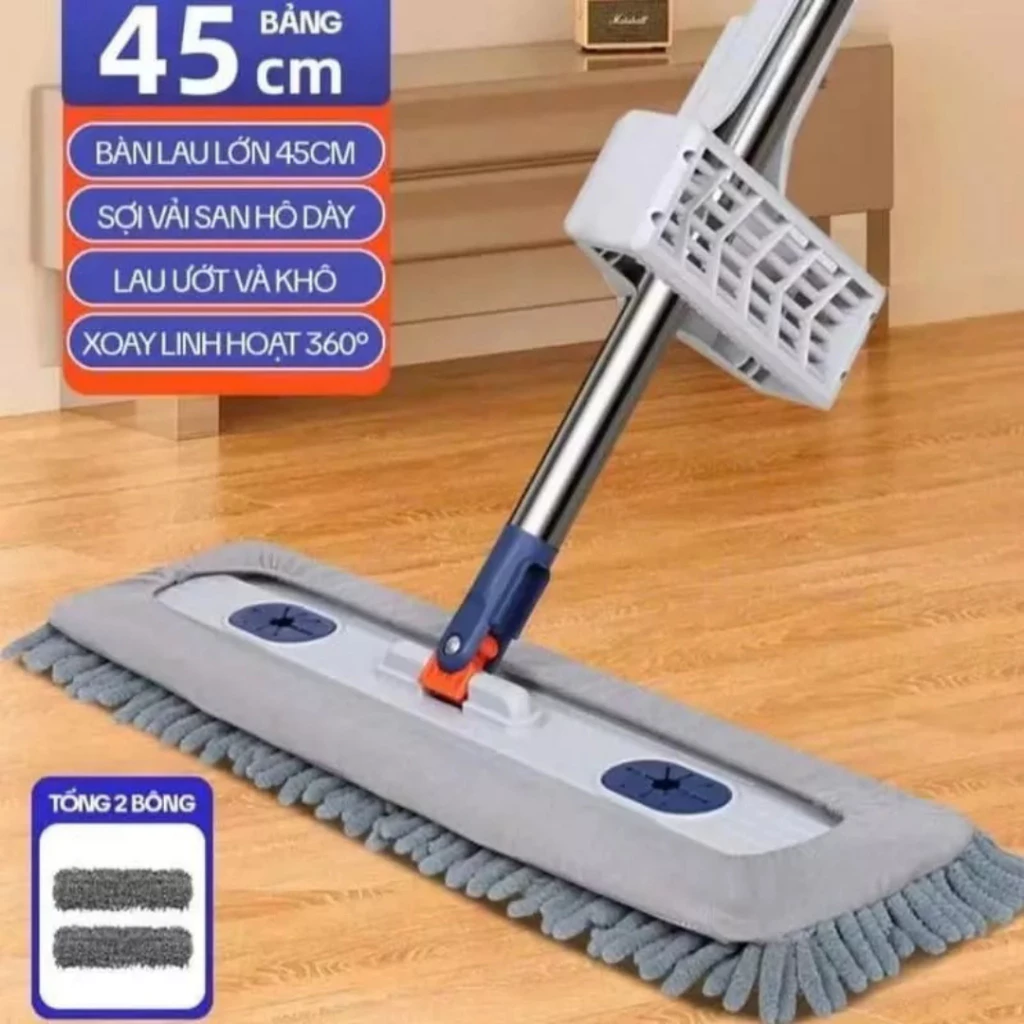 Cây Lau Nhà Tự Vắt DIDOOGLT Bông Lau San Hộ Siêu Thấm Hút Tiện Lợi
