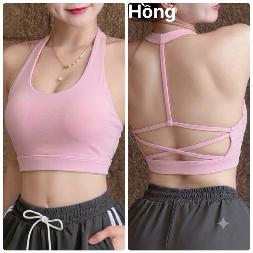 DoDo - Áo Bra Đan 1 Dây Lưng -Tập Gym, Yoga, Pilates, Aerobic