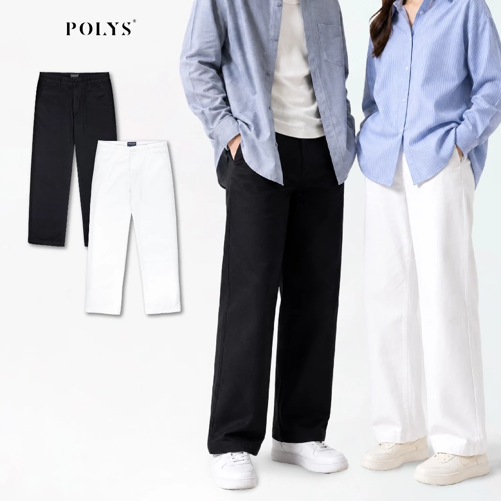Quần Dài Nam POYS, Quần Kaki Dài Form Straight Dáng Suông, Giãn 2 Chiều Dày Dặn, QUẦN KAKI DÀI POLYS