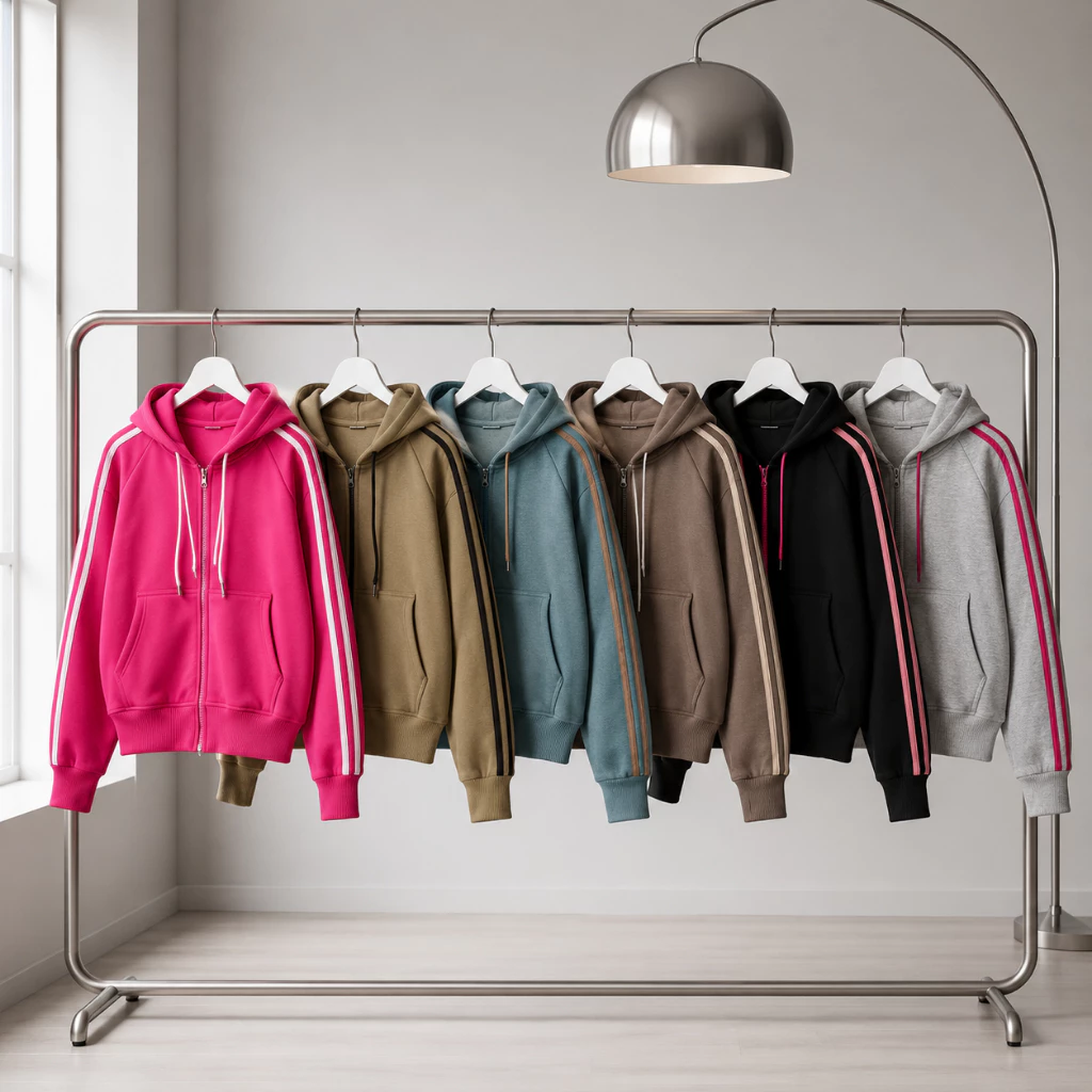 Áo Khoác Hoodie Zip Nữ TOMANO Vải Nỉ Dày Tay Phồng Nón Rộng Form Unisex Chống Nắng - KNXK17