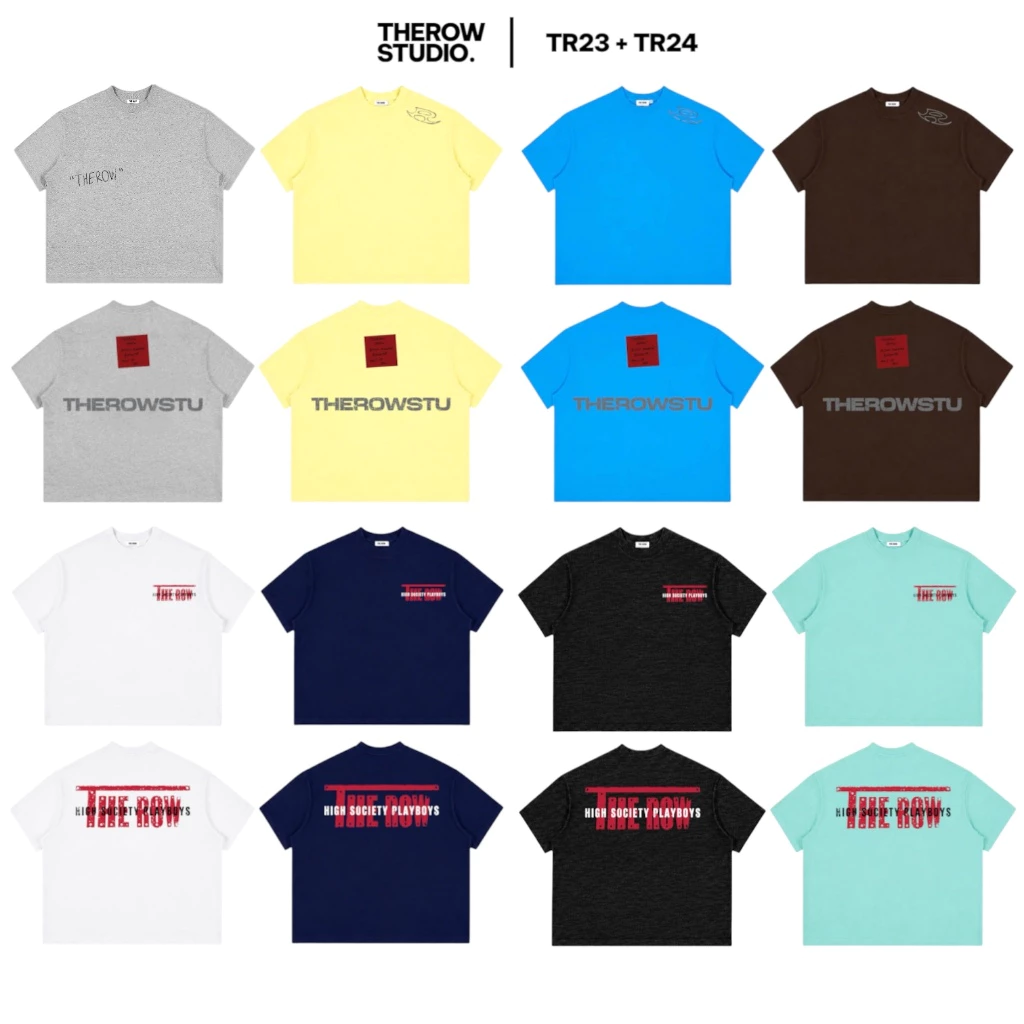 TR23 + TR24 THEROW Áo Thun Boxy Local Brand Tay Ngắn Cotton 250gsm "HIGH" Áo Phông Forrm Rộng Unisex Nam Nữ