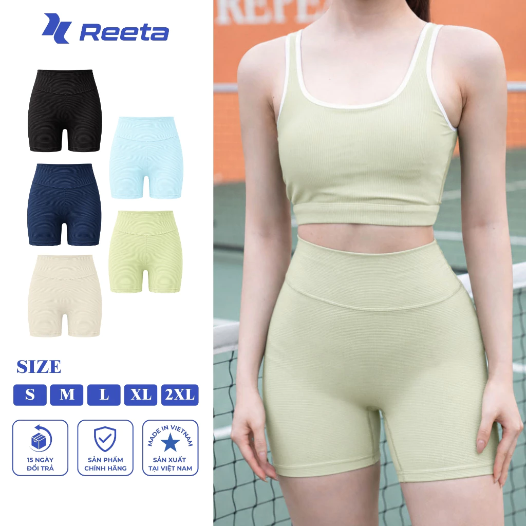Quần đùi thể thao nữ Signature Reeta chất vải LUX RIBBED cao cấp, thiết kế tôn dáng nữ tính thoải mái tập luyện - A289