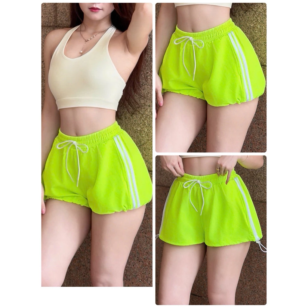 [Có Lót Trong] Boxer Bí Ngô 2 Sọc Tập gym, Yoga, Aerobic, Pilates, Pickleball, Chạy Bộ [Mặc 2 Kiểu]