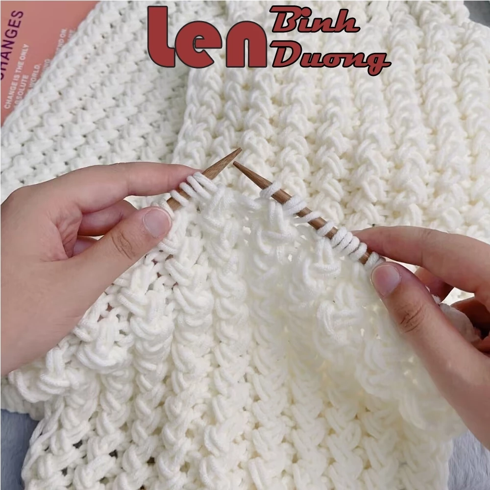Set 4 Cuộn Len Ống Cotton Love – Đan Móc Khăn Choàng Cổ, Màu Tự Chọn