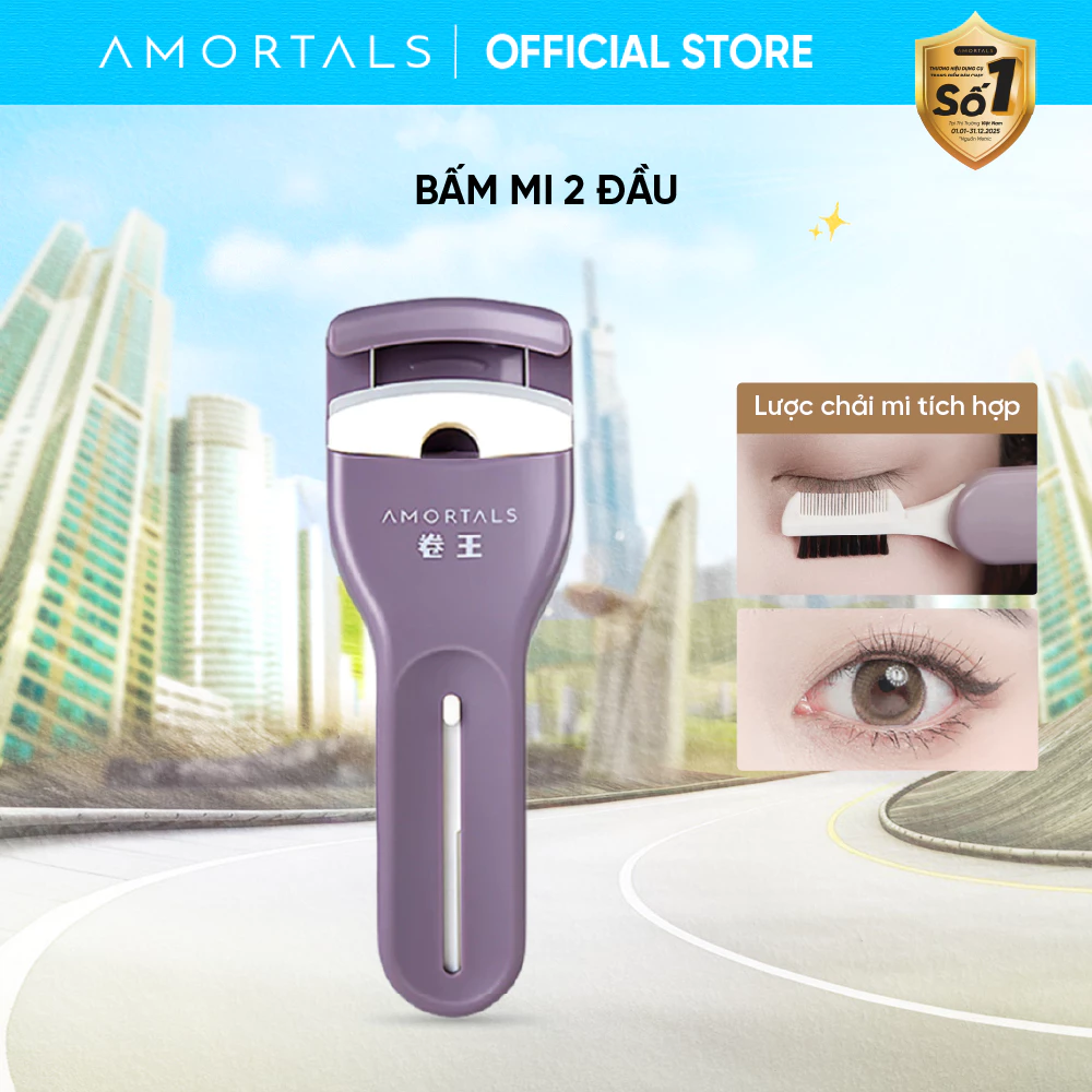 Bấm Mi Hai Đầu Amortals Juanwang Kẹp Mi Cong Tự Nhiên Nhỏ Gọn Cao Cấp