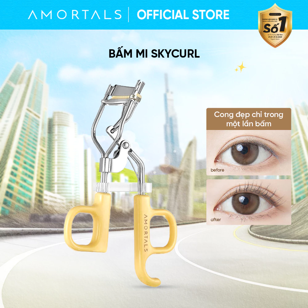 [BD] Bấm Mi Sky Curl Amortals Thép Không Gỉ, Giữ Nếp Tốt, Giúp Mi Cong Vút, Thiết Kế Thoải Mái Dễ Dùng, Mút Đệm Dày