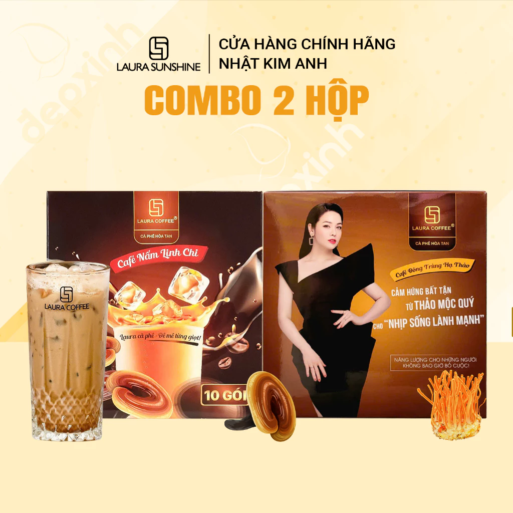 Combo 2 Hộp cà phê Laura Coffee Nhật Kim Anh (2 hộp x 10 gói)