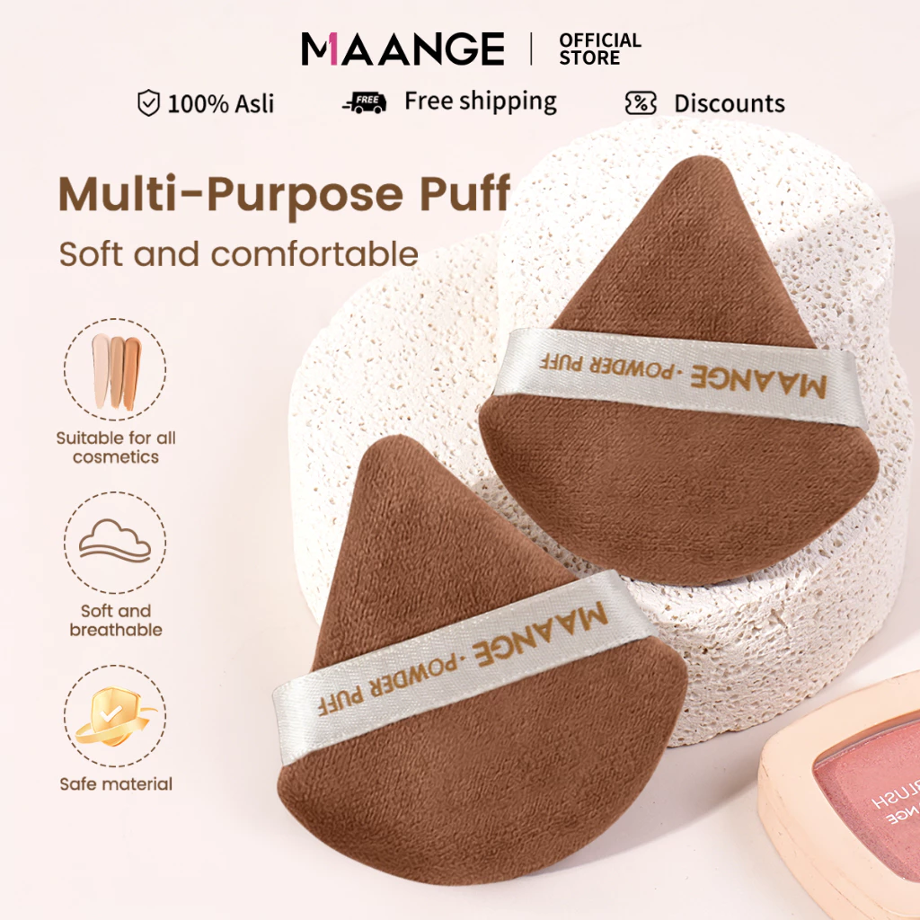 MAANGE Mút tán phấn 2 Miếng nước mịn bông mềm mại không hút phấn 51177