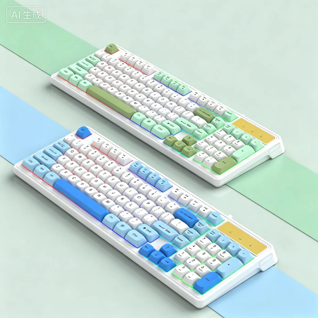 Bàn phím giả cơ K98 có dây dành cho máy tính nhãn hiệu Tiroshi có led sử dụng cho văn phòng, chơi game
