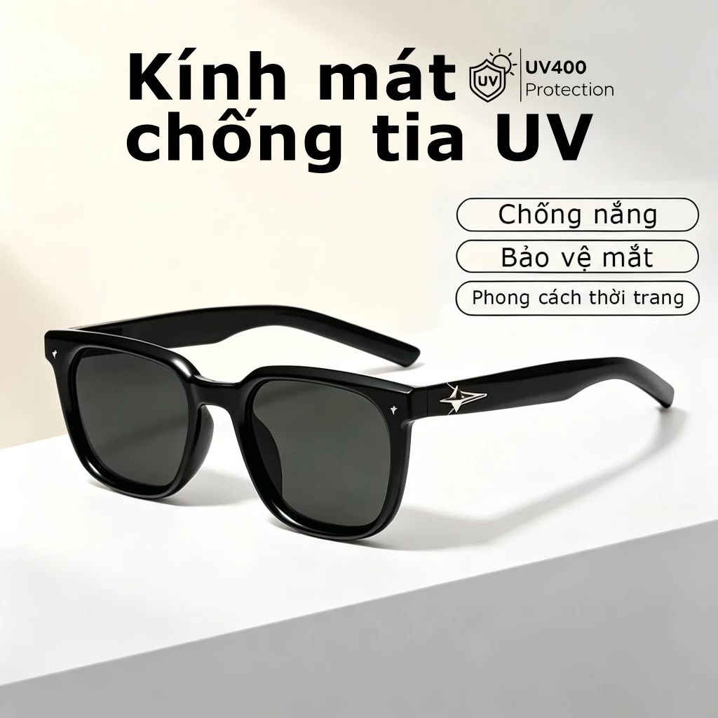 PNJ Kính râm phong cách celeb cả nam và nữ - Chất lượng cao, Chống tia UV, Dành cho hoạt động ngoài trời