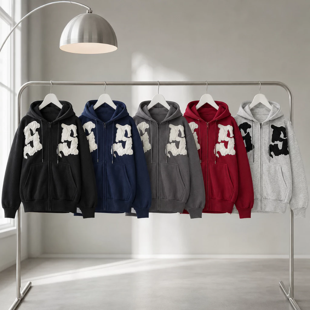 Áo Khoác Hoodie Zip Nam Nữ TOMANO Vải Nỉ Dày Tay Phồng Nón Rộng Form Unisex Chống Nắng - KNXK26