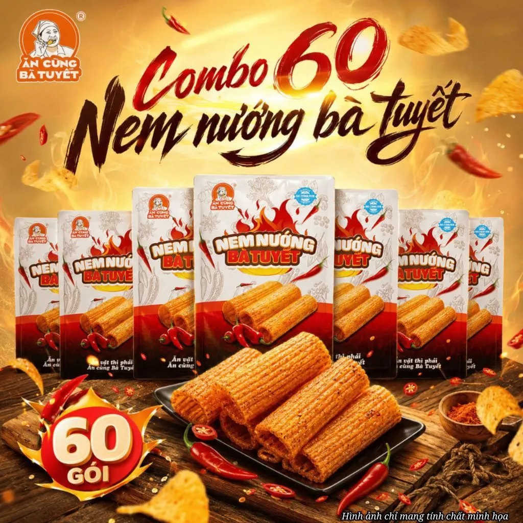 Combo 60 gói snack ướt BÀ TUYẾT  -  Ăn Cùng Bà Tuyết M36