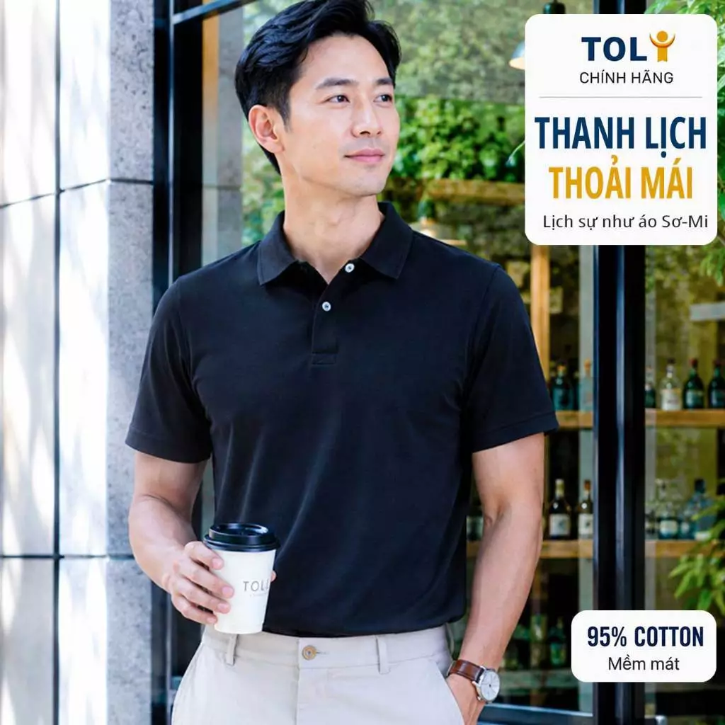 Áo polo nam TOLI 12 màu trơn, cổ bẻ thanh lịch, Form đứng dáng, vải cotton 4 chiều cao cấp - PLM11