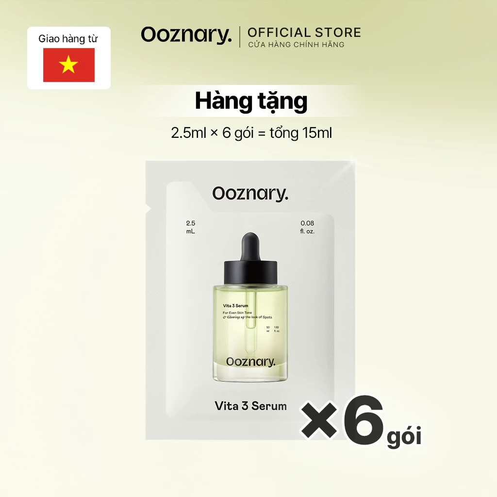 [GIFT][QUÀ TẶNG KHÔNG BÁN][6 Gói] Tinh chất Ooznary Vita 3 Serum 2.5ml (2.5ml x 6ea)