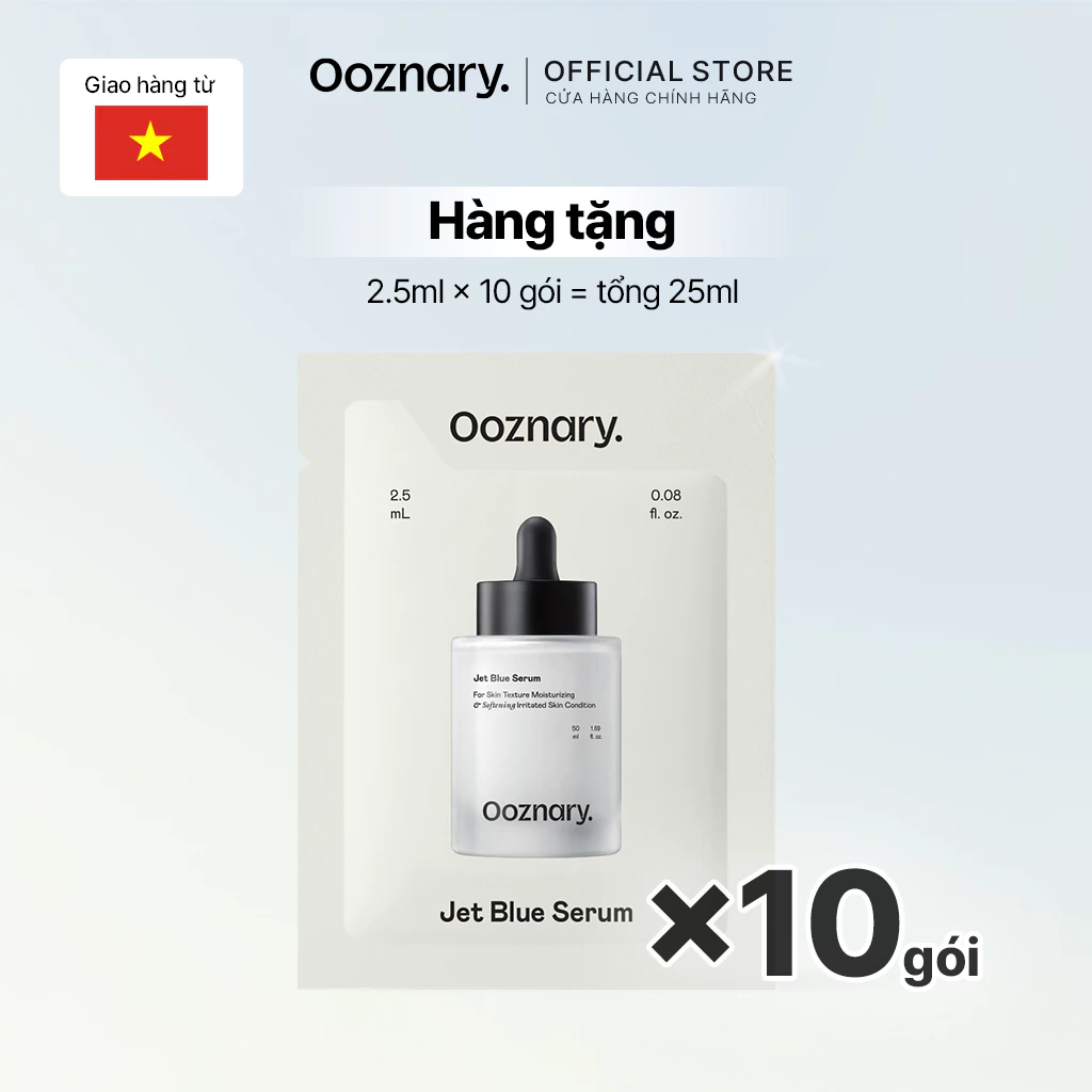 [GIFT][QUÀ TẶNG KHÔNG BÁN][10 Gói] Tinh chất Ooznary Jet Blue Serum 50ml phục hồi hàng rào da (2.5ml x 10ea)