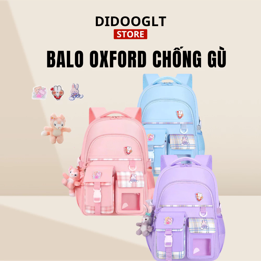 Balo chống gù cho bé - cặp sách cho bé học sinh tiểu học chất liệu vải Oxford cao cấp, siêu nhẹ chống nước - Chính Hãng