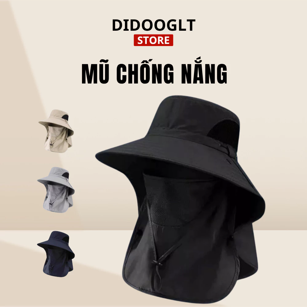 Nón Tai Bèo DIDOOGLT Mũ Chống Nắng Kèm Khẩu Trang Có Thể Tháo Rời, Phù Hợp Các Lứa Tuổi