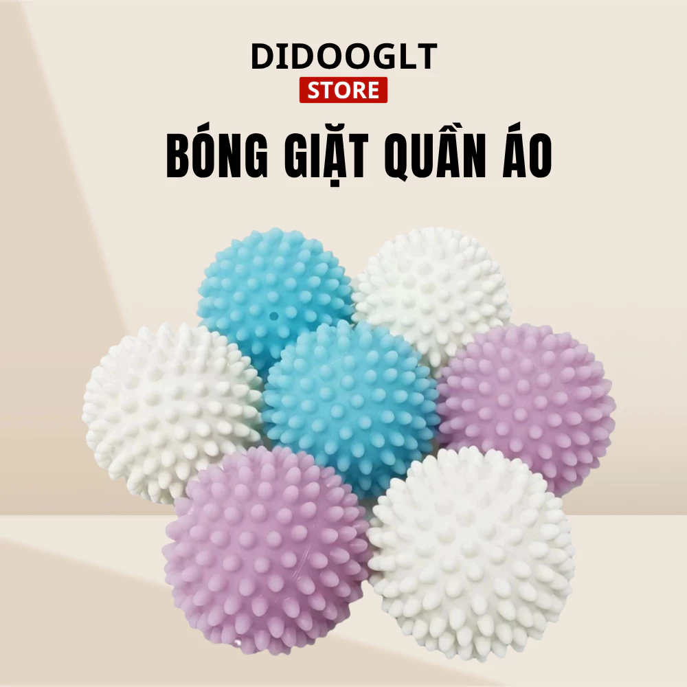 Bóng Giặt SIlicon DIDOOGLT Bóng Giặt Quần Áo Hỗ Trợ Giặt Đồ Siêu Sạch Chống Nhăn Quần Áo
