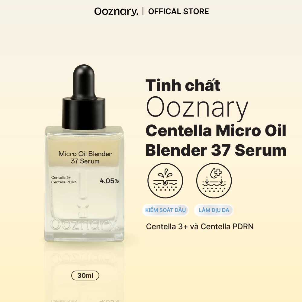 [LIVE] Tinh chất Ooznary Centella Micro Oil Blender 37 Serum 30ml làm dịu phục hồi hàng rào da
