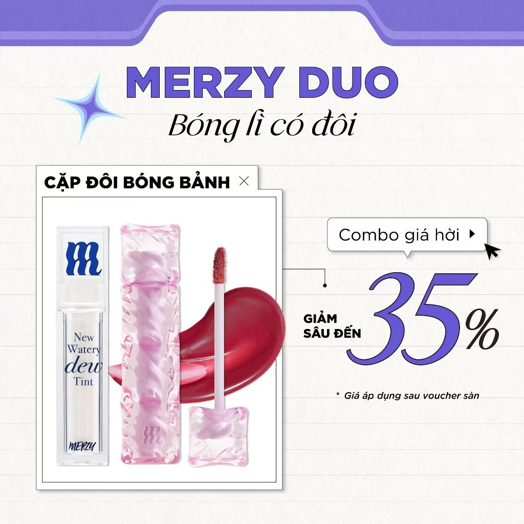 [MERZY DUO] TEXTURE DUO: 2 Son New Dew The Watery Dew Tint 4g + Merzy Water Fit Blur Tint 3.7g