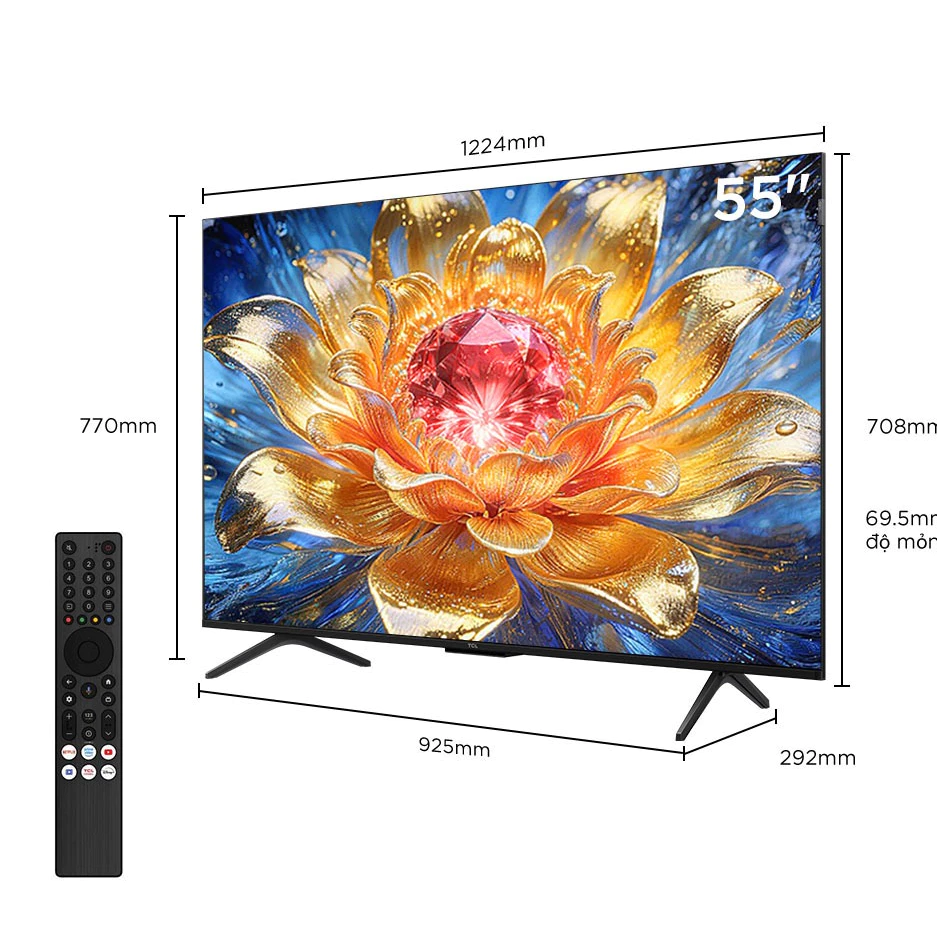 【Livestream】TCL 55 inch QD-MiniLED mới 55T8D, tần số quét siêu cao 144Hz, HDR10+, Chứng nhận Dolby Atmos, Lắp 0đ HCM HN