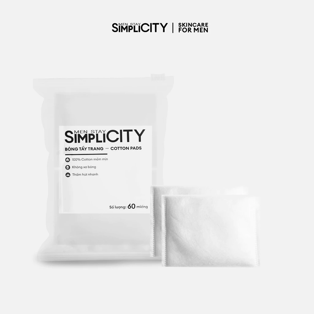 [ QUÀ TẶNG KHÔNG BÁN] Bông tẩy trang 100% Cotton Men Stay Simplicity