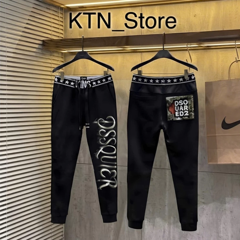 Quần Nỉ Jogger Nam Dsqui Phong Cách Boy Phố, Quần Nỉ Jogger Nam Thiết Kế Mới Top Trend 2026 Form Slimfit Cực Tôn Dáng