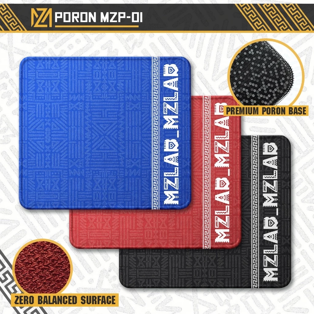 Lót Chuột Gaming Cao Cấp MZLAB PORON 99G ZERO RUSH TACTILE 45×40cm 5MM Tối Ưu Bề Mặt Cao Su Game FPS