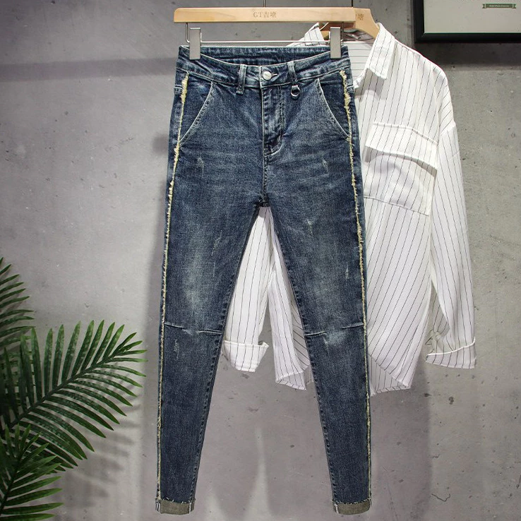 Quần Jean Nam Premium Vải Đẹp Cao Cấp Co Giãn Wash Xanh Premium Form Slim Fit Tôn Dáng Chuẩn Outfit Hàn Quốc 2002 QJN