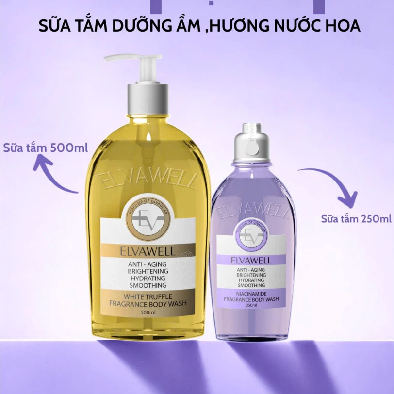 Sữa tắm nước hoa Nấm Truffle ELVAWELL (Mua 1 Tặng 1)