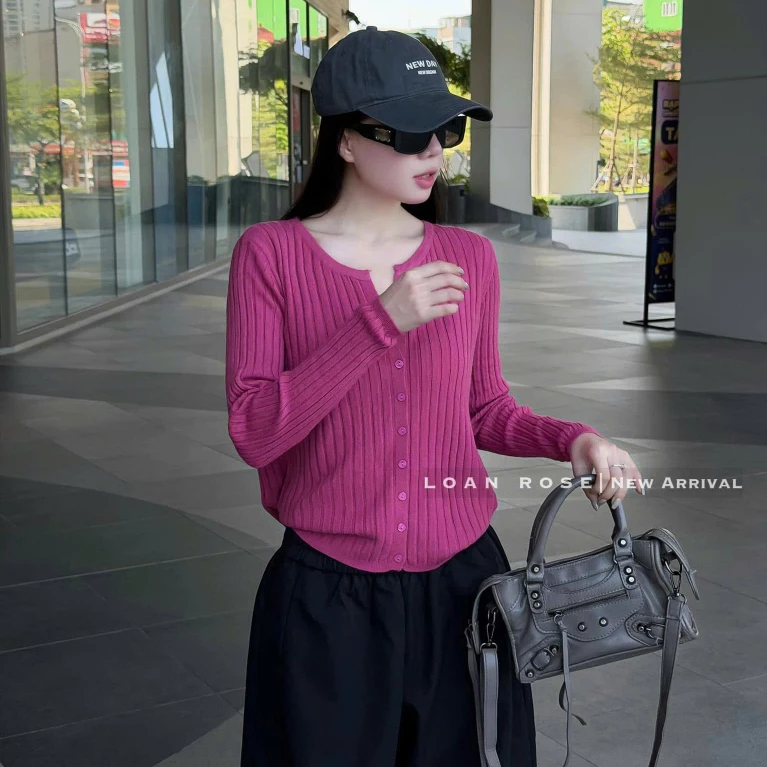 (Hàng QC) Áo Cardigan Len Tăm Ninh Dáng - 6853 - Ảnh thật