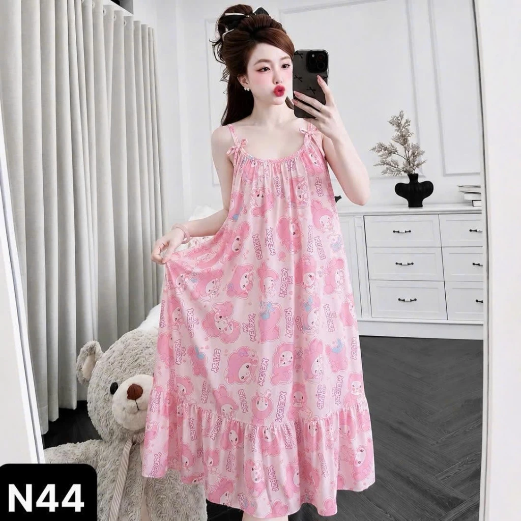 Váy Ngủ Nữ N1 Hoa Nhí Dáng Xinh 2 Dây, Nhẹ Nhàng, Thoáng Mát