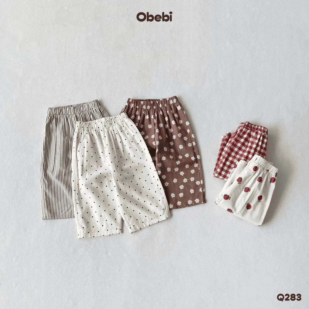 Quần Kaki Quần Dài Đi Học Đi Chơi Họa Tiết Đáng Yêu Thời Trang Obebi Năng Động Thoải Mái Cho Bé Trai Bé Gái Q283