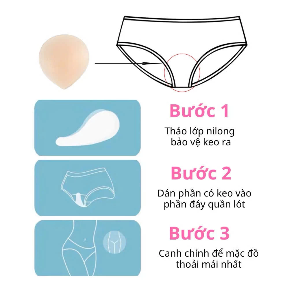 Miếng Dán Vùng Bikini Che Rãnh Vùng Kín Chống Lộ Siêu Mỏng NVP10