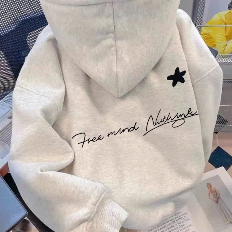 Áo Khoác Nỉ Hoodie Zip Khóa Kéo FREE MIND Có Túi Trong Form Rộng Nam Nữ Chất Nỉ Bông Dày Dặn