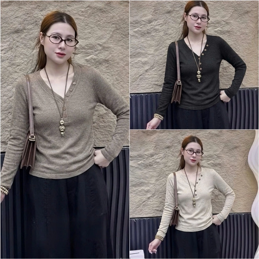 HT78. Áo tăm thỏ 6 cúc. Áo chất tăm thỏ mềm, mịn mặc ấm. Đủ size 40-70kg