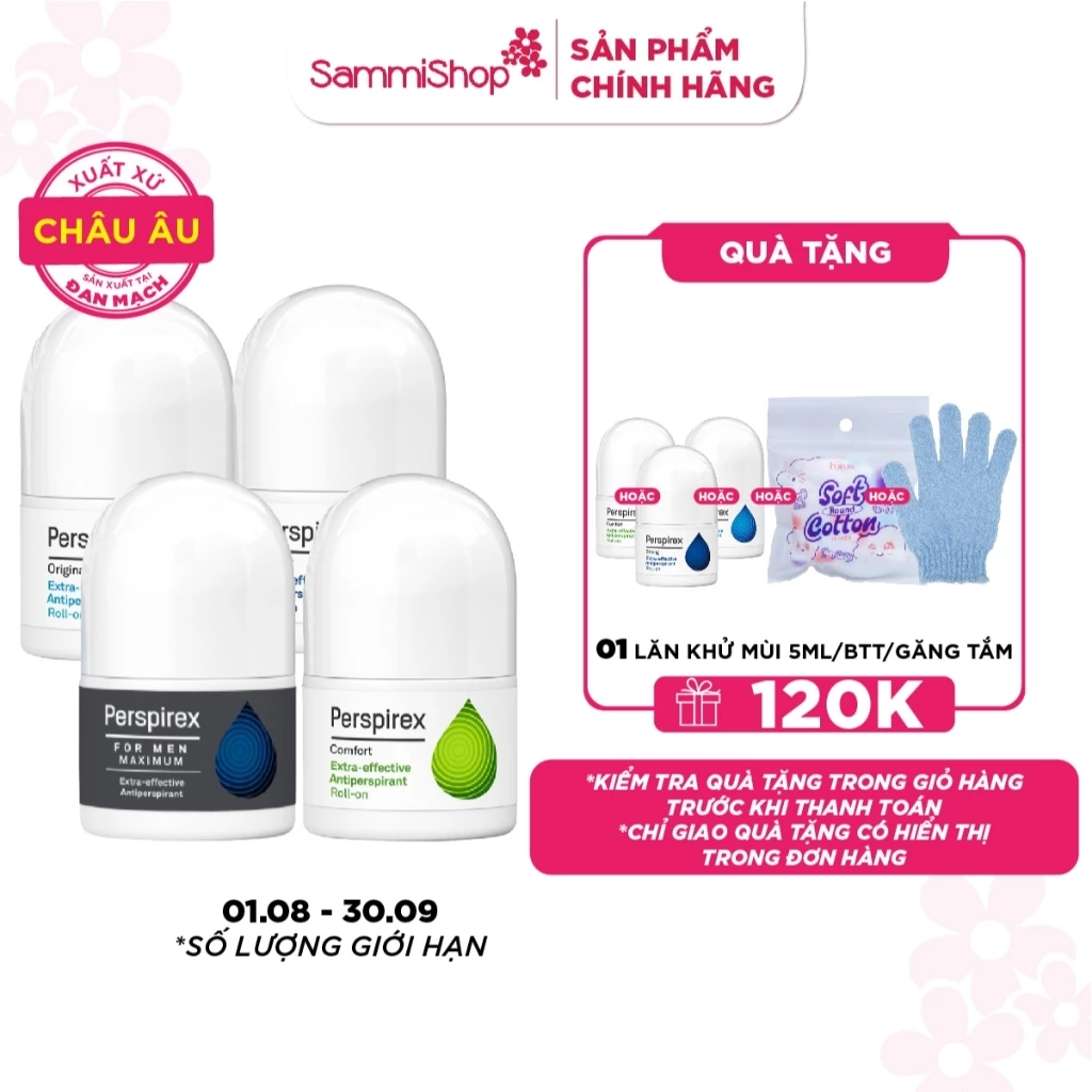 Lăn khử mùi và mồ hôi Perspirex dành cho nam và nữ 20ml