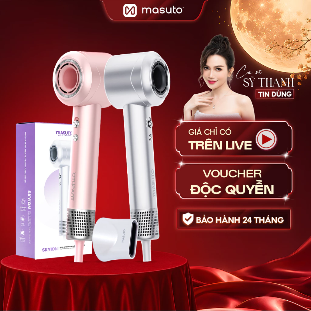Máy Sấy Tóc Tốc Độ Cao Masuto SkyIon - Công Suất Lớn, Công Nghệ Giải  Phóng Ion Âm Giảm Xơ Rối, Gãy Rụng