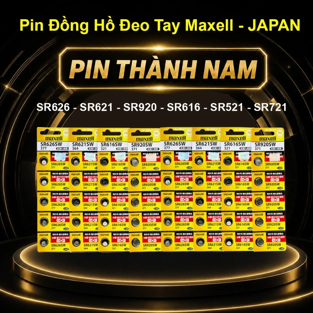 Pin Đồng Hồ Đeo Tay Maxell SR626 / SR621 / SR920 / SR616 / SR521 / SR721 Chính Hãng
