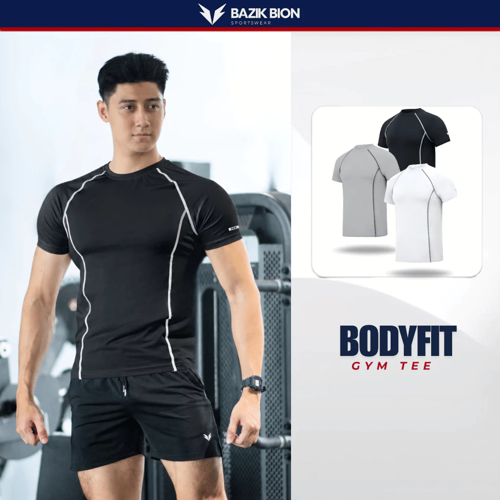 Áo Thun Thể Thao BAZIK Bodyfit ActivePro Thoải Mái Tập Gym, Chạy Bộ, Thể Thao Form Slimfit - A02