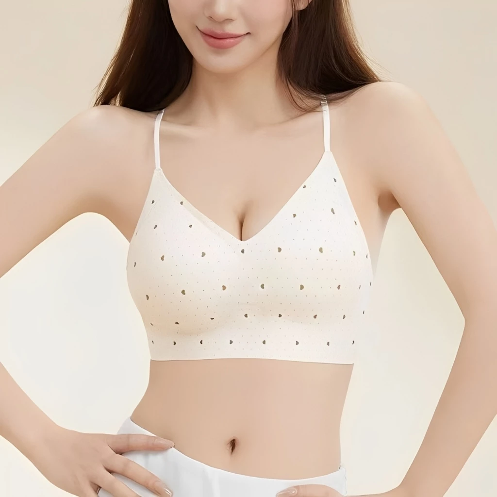 Thoải mái không dấu vết không có vòng thép dây đeo vai mỏng đồ lót phụ nữ ngực nhỏ tụ tập mỏng mùa hè đẹp lưng tất cả tr