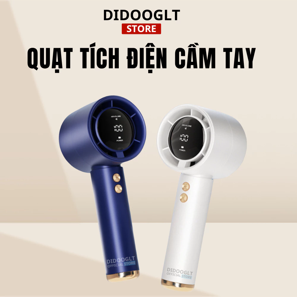 Quạt tích điện cầm tay DIDOOGLT quạt mini 100 cấp độ gió sạc Type-C Sạc siêu nhanh