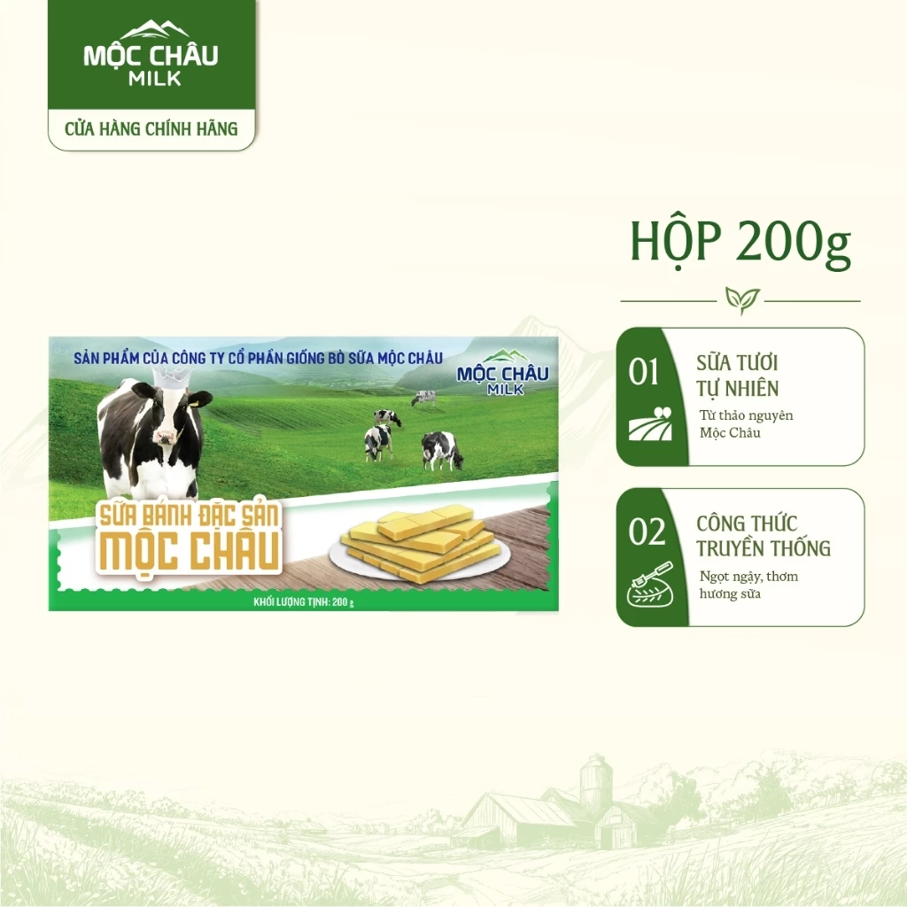 Hộp Bánh Sữa Đặc Sản Mộc Châu Milk