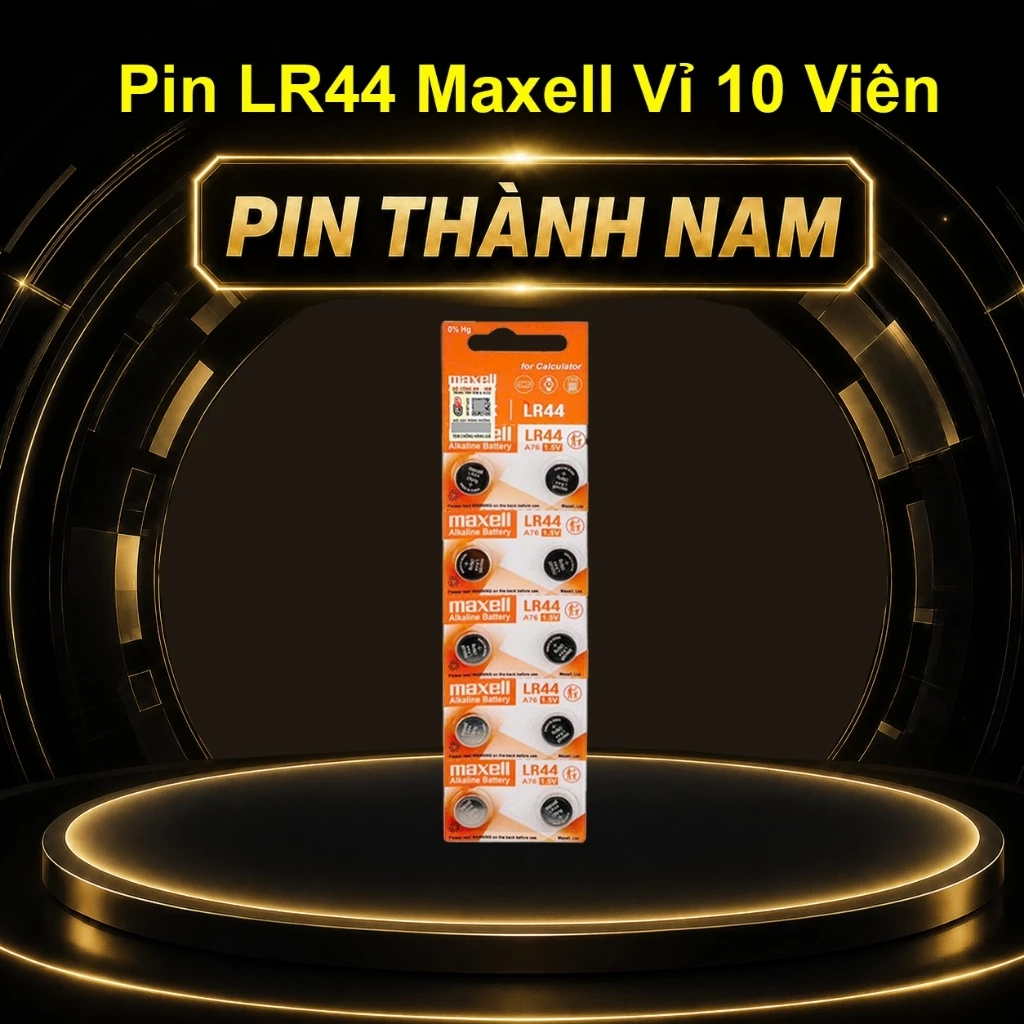 Pin LR44 Maxell Vỉ 10 Viên Chính Hãng Dung Lượng Cao