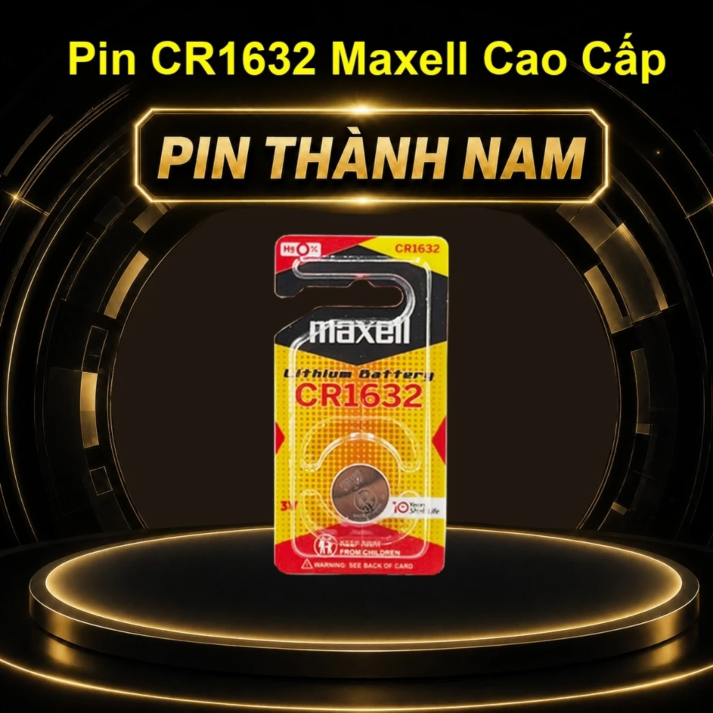 Pin CR1632 Maxell Cao Cấp Vỉ 1 Viên Chính Hãng