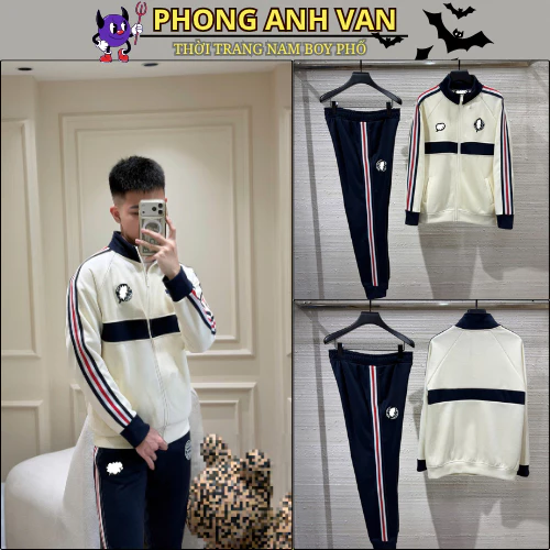 Bộ Quần Ao Nỉ Nam Nữ Đội Tuyển Đức Phối Xọc Kẻ Cực Đẹp - Bộ Quân Aó Nỉ Nam Nữ Mẫu Mới Cao Cấp